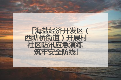 海盐经济开发区（西塘桥街道）开展村社区防汛应急演练 筑牢安全防线