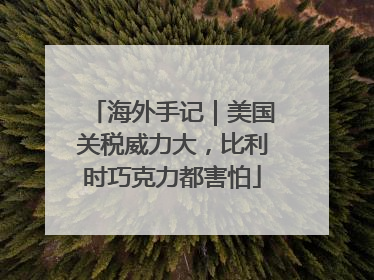 海外手记｜美国关税威力大，比利时巧克力都害怕