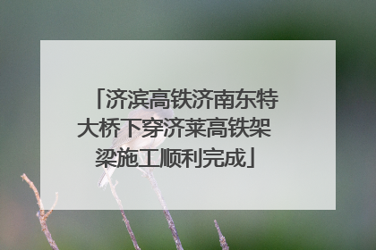 济滨高铁济南东特大桥下穿济莱高铁架梁施工顺利完成