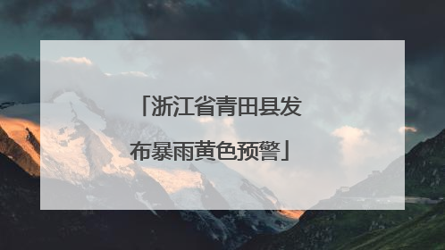 浙江省青田县发布暴雨黄色预警