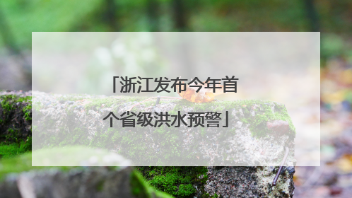 浙江发布今年首个省级洪水预警