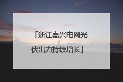 浙江嘉兴电网光伏出力持续增长