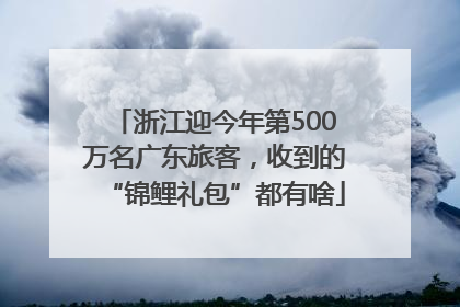 浙江迎今年第500万名广东旅客，收到的“锦鲤礼包”都有啥
