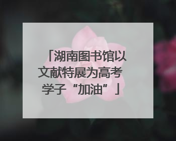 湖南图书馆以文献特展为高考学子“加油”