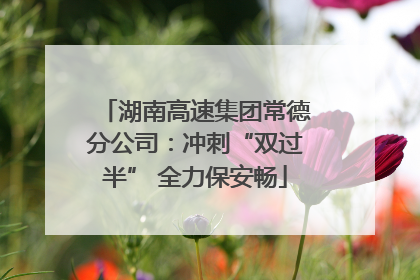湖南高速集团常德分公司：冲刺“双过半” 全力保安畅