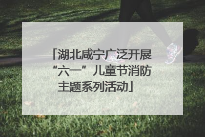 湖北咸宁广泛开展“六一”儿童节消防主题系列活动