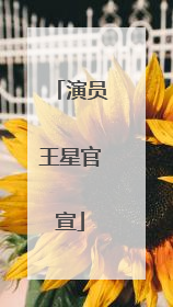 演员王星官宣