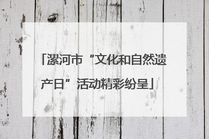 漯河市“文化和自然遗产日”活动精彩纷呈