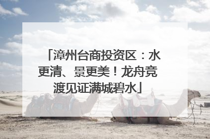 漳州台商投资区：水更清、景更美！龙舟竞渡见证满城碧水