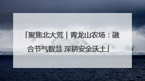 聚焦北大荒｜青龙山农场：融合节气智慧 深耕安全沃土