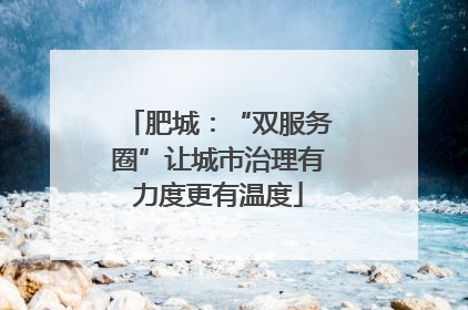 肥城：“双服务圈”让城市治理有力度更有温度