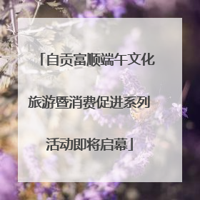 自贡富顺端午文化旅游暨消费促进系列活动即将启幕