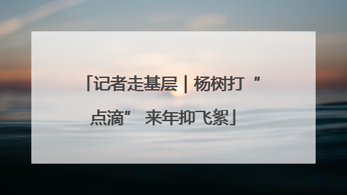 记者走基层｜杨树打“点滴” 来年抑飞絮