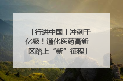 行进中国丨冲刺千亿级！通化医药高新区踏上“新”征程