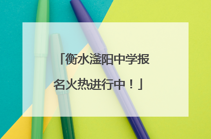 衡水滏阳中学报名火热进行中！