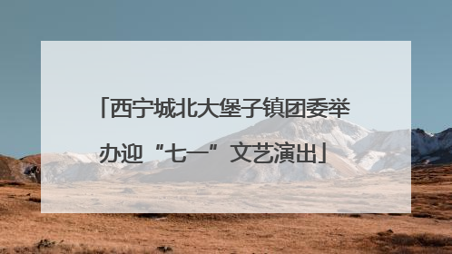 西宁城北大堡子镇团委举办迎“七一”文艺演出