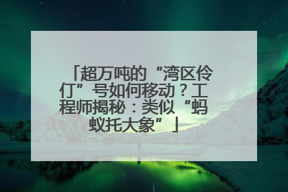 超万吨的“湾区伶仃”号如何移动？工程师揭秘：类似“蚂蚁托大象”