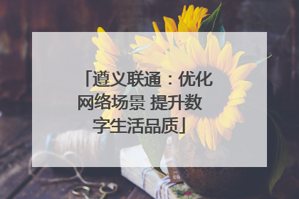 遵义联通：优化网络场景 提升数字生活品质