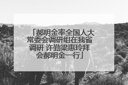 郝明金率全国人大常委会调研组在我省调研 许勤梁惠玲拜会郝明金一行