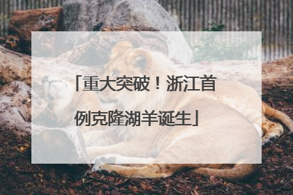 重大突破！浙江首例克隆湖羊诞生