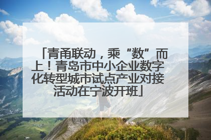 青甬联动，乘“数”而上！青岛市中小企业数字化转型城市试点产业对接活动在宁波开班