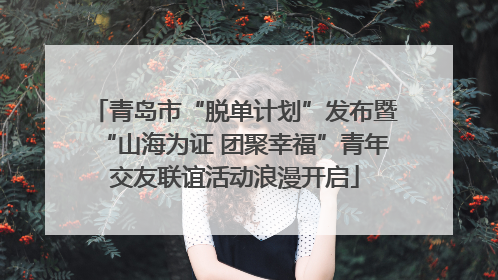 青岛市“脱单计划”发布暨“山海为证 团聚幸福”青年交友联谊活动浪漫开启