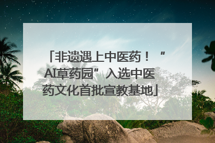 非遗遇上中医药！“AI草药园”入选中医药文化首批宣教基地