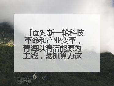 面对新一轮科技革命和产业变革，青海以清洁能源为主线，紧抓算力这个数字经济的“血液”、科技主权的“筹码”、产业升级的“杠杆”、绿色转型的“支点”，勇于撬动国家“双碳”战略、“东数西算”工程重大发展新机遇