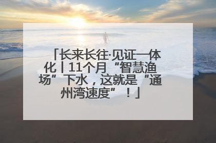 长来长往·见证一体化丨11个月“智慧渔场”下水，这就是“通州湾速度”！