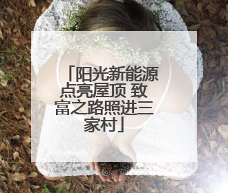 阳光新能源点亮屋顶 致富之路照进三家村