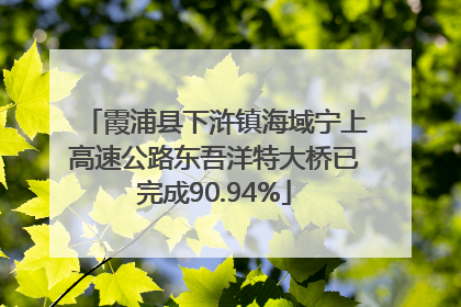 霞浦县下浒镇海域宁上高速公路东吾洋特大桥已完成90.94%