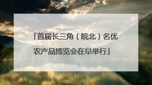 首届长三角（皖北）名优农产品博览会在阜举行