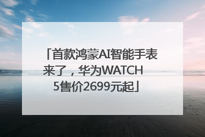 首款鸿蒙AI智能手表来了，华为WATCH 5售价2699元起
