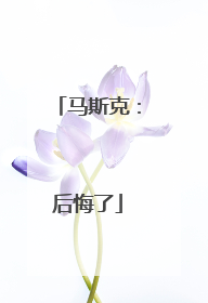 马斯克：后悔了