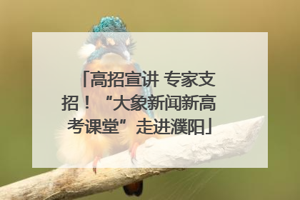 高招宣讲 专家支招！“大象新闻新高考课堂”走进濮阳