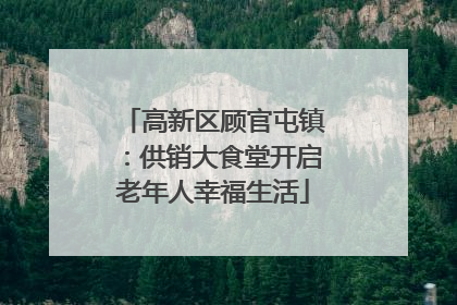 高新区顾官屯镇：供销大食堂开启老年人幸福生活
