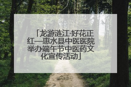龙游涟江·好花正红—惠水县中医医院举办端午节中医药文化宣传活动