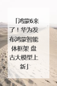 鸿蒙6来了！华为发布鸿蒙智能体框架 盘古大模型上新