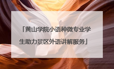 黄山学院小语种微专业学生助力景区外语讲解服务