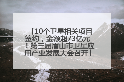 10个卫星相关项目签约，金额超73亿元！第三届眉山市卫星应用产业发展大会召开