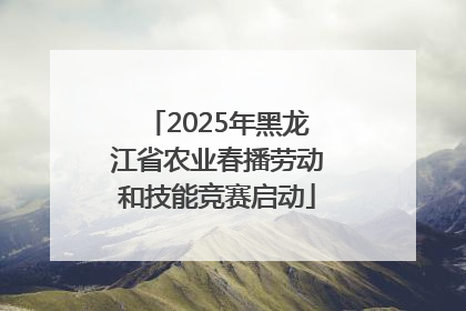 2025年黑龙江省农业春播劳动和技能竞赛启动