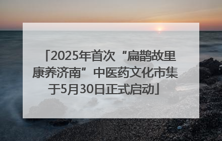 2025年首次“扁鹊故里 康养济南”中医药文化市集于5月30日正式启动