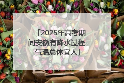 2025年高考期间安徽有降水过程 气温总体宜人