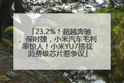 23.2%！超越奔驰、保时捷，小米汽车毛利率惊人！小米YU7搭载消费级芯片惹争议