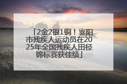 2金2银1铜！襄阳市残疾人运动员在2025年全国残疾人田径锦标赛获佳绩