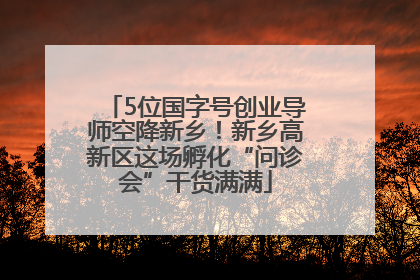 5位国字号创业导师空降新乡！新乡高新区这场孵化“问诊会”干货满满
